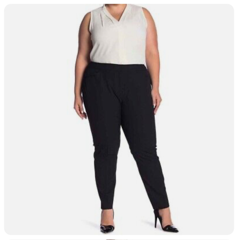 Halogen Taylor Fit Black Slim Leg Business Work dressy Pants Plus Size 20 NWT